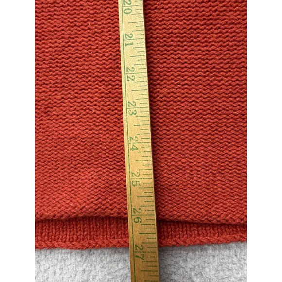 Fisherman Out of Ireland Mens XL Wool Quarter Zip Sweater Red Knit Pullover - Picture 8 of 14